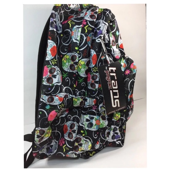 LAST ONE Jansport laptop backpack sugar skull - Picture 2 of 8
